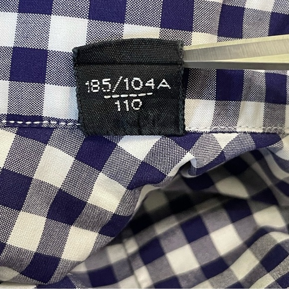 Tom Ford Men’s Slim Fit Gingham Check French Cuff Dress Shirt Blue 43 EU 17 US - Picture 16 of 16